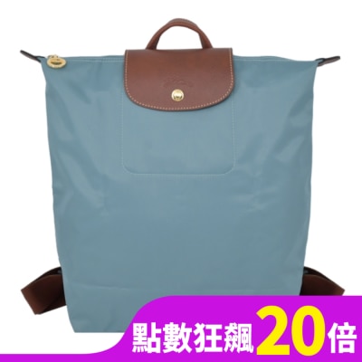 LONGCHAMP LONGCHAMP LE PLIAGE系列摺疊後背包(中/尤加利綠)10284-089-P93