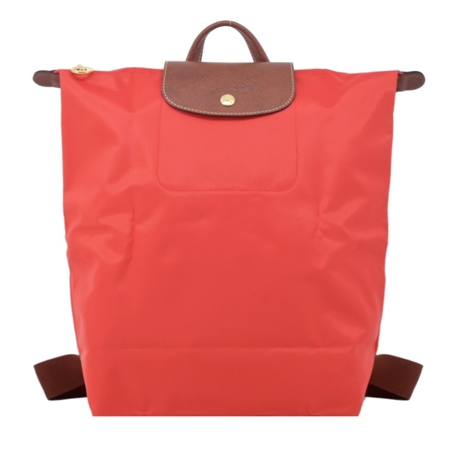 LONGCHAMP LE PLIAGE系列摺疊後背包(中/番茄紅)10284-089-P94