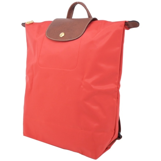 LONGCHAMP LE PLIAGE系列摺疊後背包(中/番茄紅)10284-089-P94