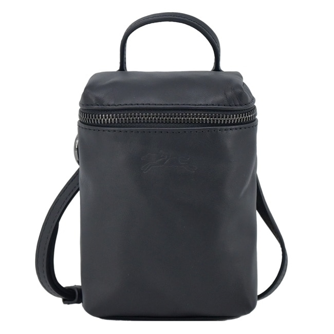 LONGCHAMP LE PLIAGE XTRA系列牛皮直式斜背包(迷你/黑)10285-987-001
