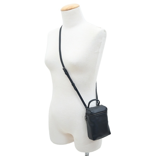 LONGCHAMP LE PLIAGE XTRA系列牛皮直式斜背包(迷你/黑)10285-987-001