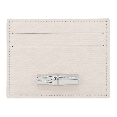 LONGCHAMP LONGCHAMP LE ROSEAU系列竹節牛皮名片夾(白紙)3218-HFP-555