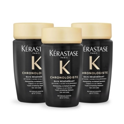 KERASTASE KERASTASE 卡詩 黑鑽極萃逆時淨髮浴(80ml)X3-國際航空版
