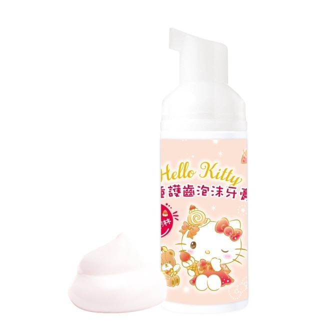 NETTEC優樂 優樂-Hello Kitty兒童護齒泡沫牙膏50ml(草莓冰淇淋)