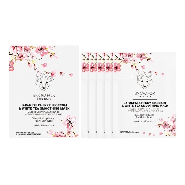 Snow Fox 京都櫻花白茶面膜 (5入