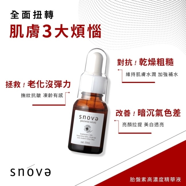 絲若雪胎盤素精華液20ml
