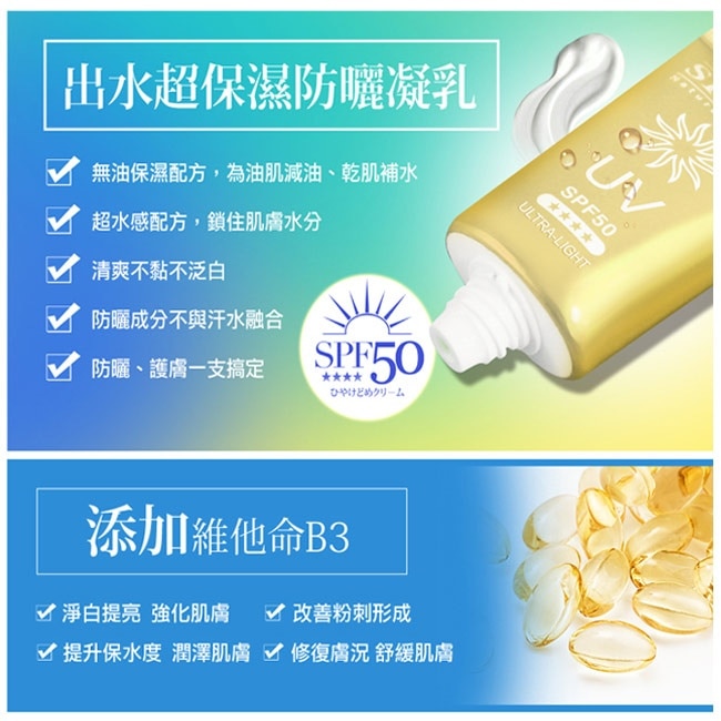 SHILLS舒兒絲-超清爽美白出水防曬凝乳40ml(臉部專用)SPF50