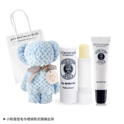 L OCCITANE L’OCCITANE 歐舒丹 暢銷小熊護唇禮袋B組[乳油木]-國際航空版