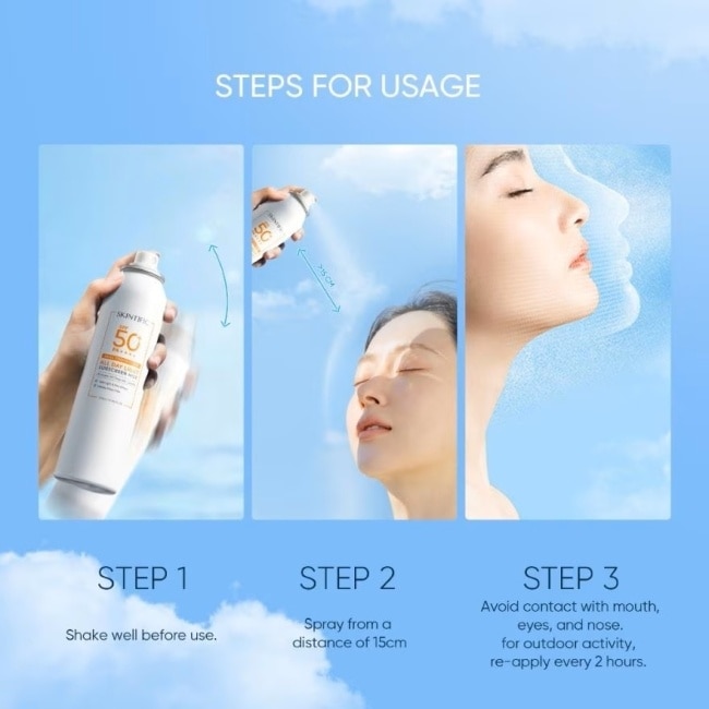SKINTIFIC水晶防曬噴霧70ml