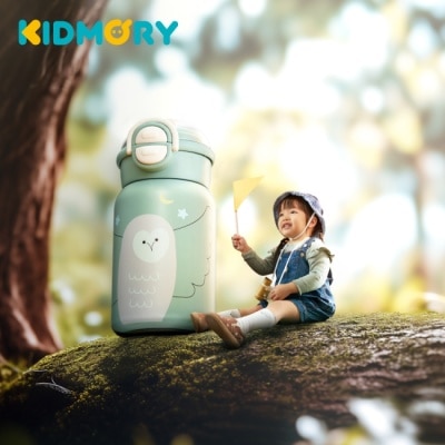 KIDMORY 【KIDMORY】有種杯(兒童雙飲不銹鋼保溫杯)-草鴞(綠) KM-152