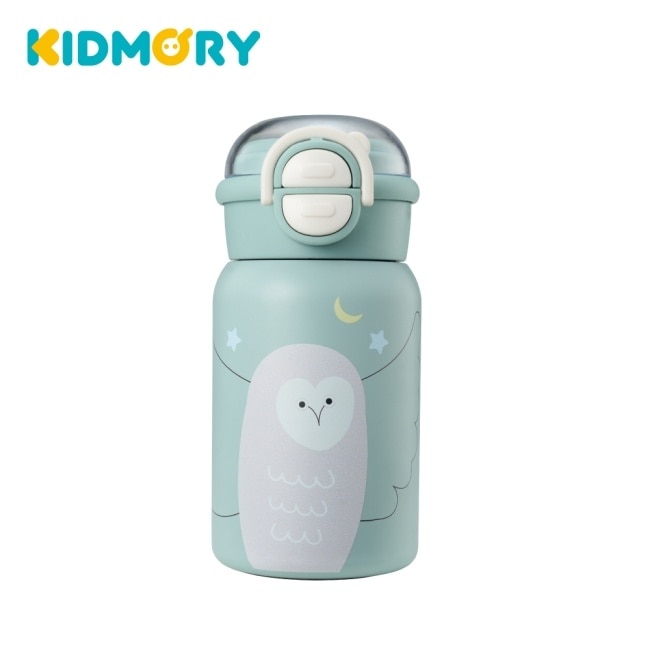 【KIDMORY】有種杯(兒童雙飲不銹鋼保溫杯)-草鴞(綠) KM-152