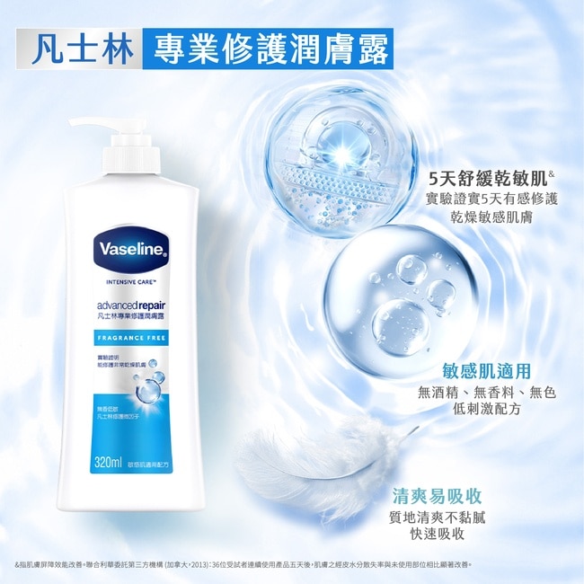 凡士林專業修護潤膚露 320ML(身體乳液) image