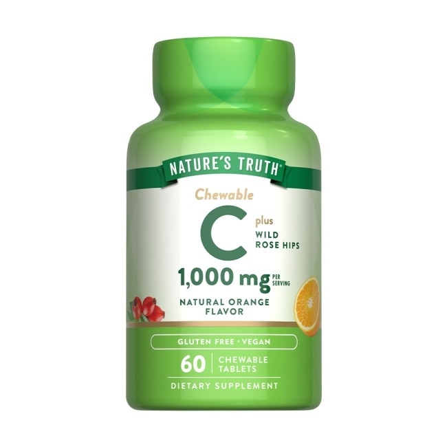綠萃淨 美妍維生素C 500mg Plus玫瑰果口含錠(60錠/瓶)