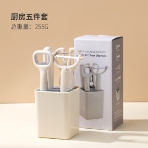 [贈品]-廚房刀具組(5件套)