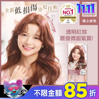 莉婕Liese 莉婕泡沫染髮劑 乾燥玫瑰棕