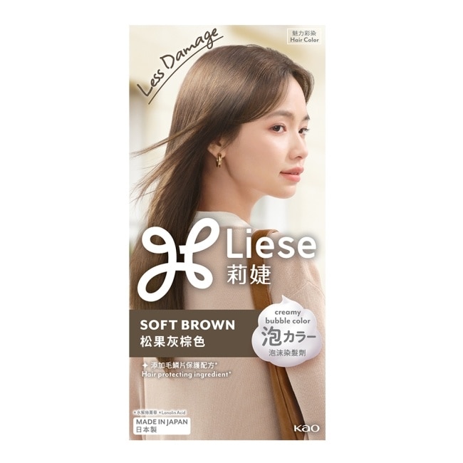莉婕泡沫染髮劑 松果灰棕色