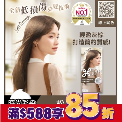 莉婕Liese 莉婕泡沫染髮劑 松果灰棕色