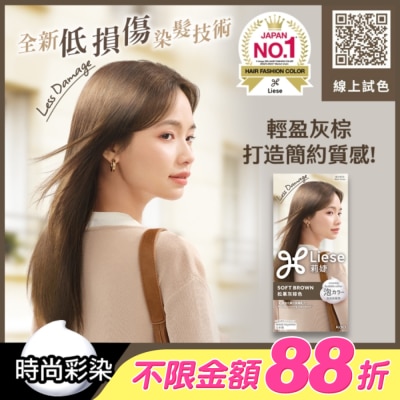 莉婕Liese - 莉婕泡沫染髮劑 松果灰棕色