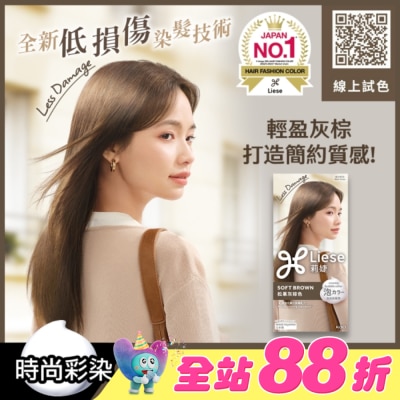 莉婕Liese - 莉婕泡沫染髮劑 松果灰棕色