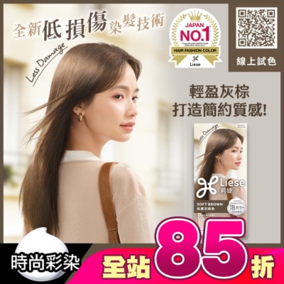 莉婕Liese - 莉婕泡沫染髮劑 松果灰棕色