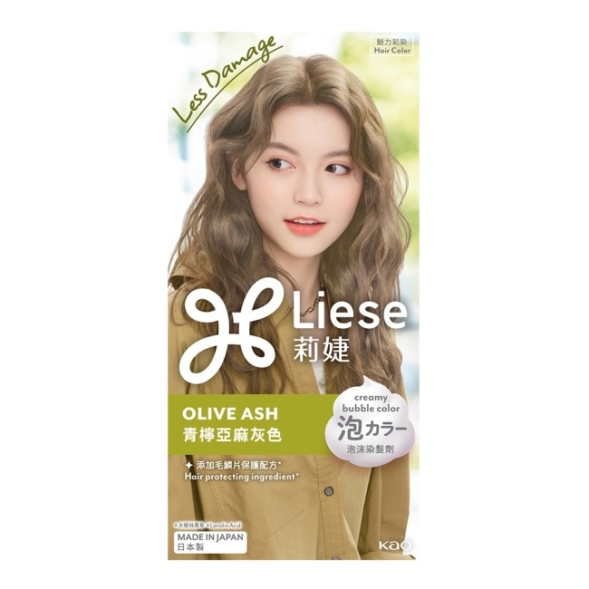 莉婕泡沫染髮劑 青檸亞麻灰色