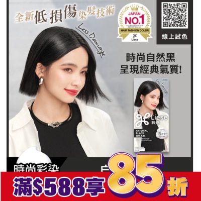 莉婕Liese 莉婕泡沫染髮劑 自然黑色