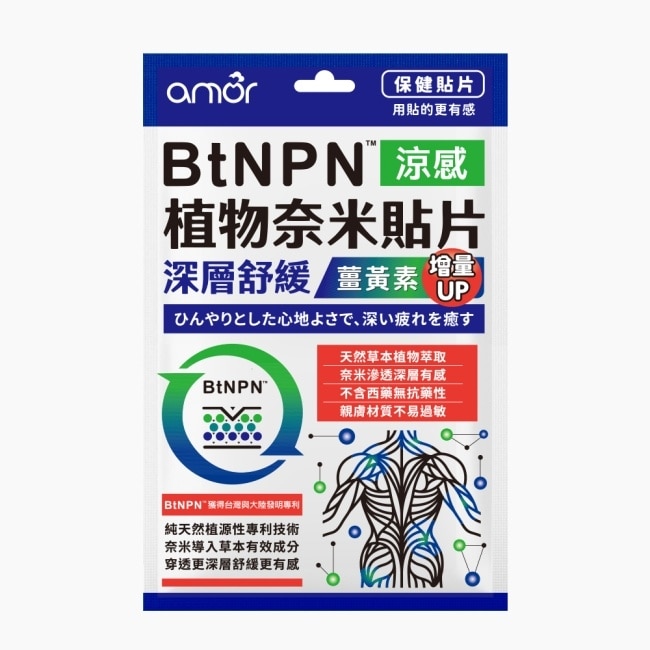 BtNPN植物奈米貼片(涼感6片入)涼爽舒適疲勞放鬆 奈米導入植萃成分 深層穿透更有感