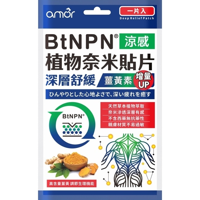 BtNPN植物奈米貼片(涼感1片裝)奈米導入植萃成分 深層穿透更有感