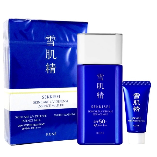 KOSE高絲 雪肌精輕水感UV防曬乳組60g+洗顏霜20g