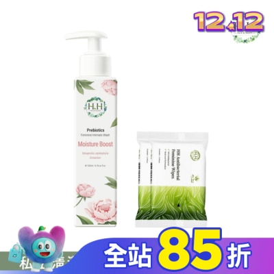HH HH私密益生元潔淨露(復活草滋潤)+私密濕式衛生紙(蘆薈x2)