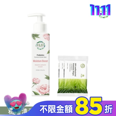 HH HH私密益生元潔淨露(復活草滋潤)+私密濕式衛生紙(蘆薈x2)