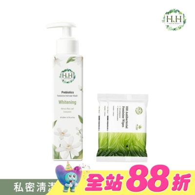 HH - HH私密益生元潔淨露(桑白葉嫩白)+私密濕式衛生紙(蘆薈x2)