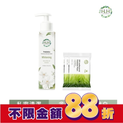 HH HH私密益生元潔淨露(桑白葉嫩白)+私密濕式衛生紙(蘆薈x2)