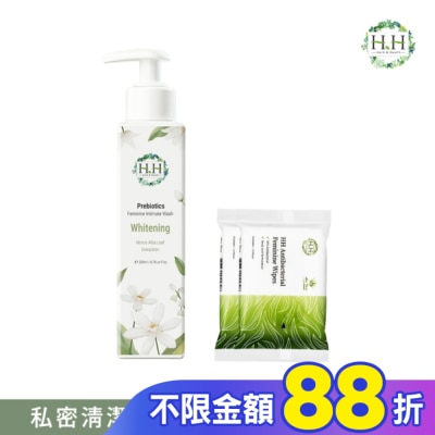 HH HH私密益生元潔淨露(桑白葉嫩白)+私密濕式衛生紙(蘆薈x2)