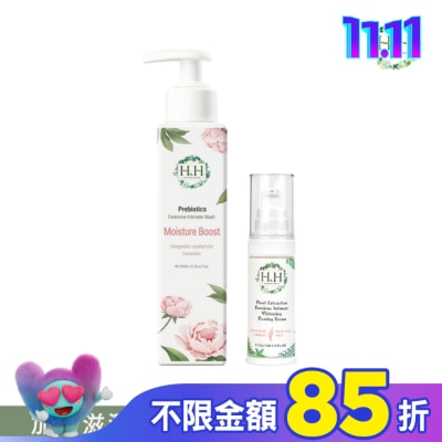 HH HH私密益生元潔淨露200ml(復活草滋潤)+私密美白緊緻凝露30g(柑橘)