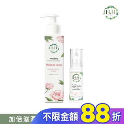 HH HH私密益生元潔淨露200ml(復活草滋潤)+私密美白緊緻凝露30g(柑橘)