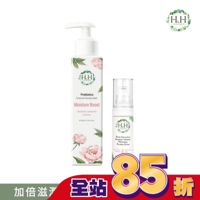 HH HH私密益生元潔淨露200ml(復活草滋潤)+私密美白緊緻凝露30g(柑橘)