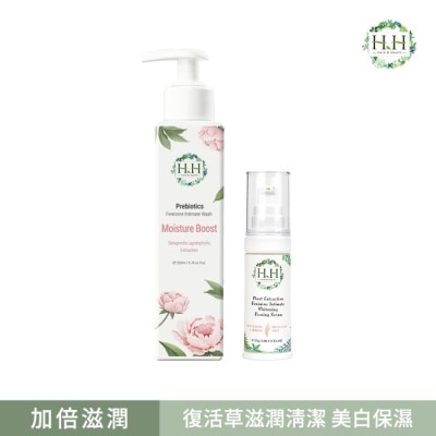 HH HH私密益生元潔淨露200ml(復活草滋潤)+私密美白緊緻凝露30g(柑橘)