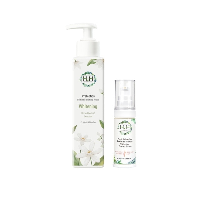 HH私密益生元潔淨露200ml(桑白葉嫩白)+私密美白緊緻凝露30g(柑橘)