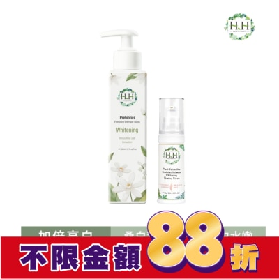 HH HH私密益生元潔淨露200ml(桑白葉嫩白)+私密美白緊緻凝露30g(柑橘)
