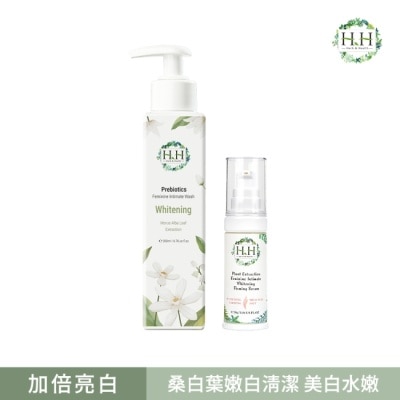 HH HH私密益生元潔淨露200ml(桑白葉嫩白)+私密美白緊緻凝露30g(柑橘)
