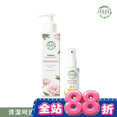 HH - HH私密益生元潔淨露200ml(復活草滋潤)+私密舒緩噴霧50ml(柑橘涼感) image