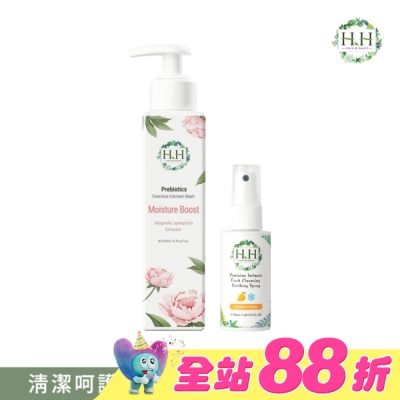HH - HH私密益生元潔淨露200ml(復活草滋潤)+私密舒緩噴霧50ml(柑橘涼感)
