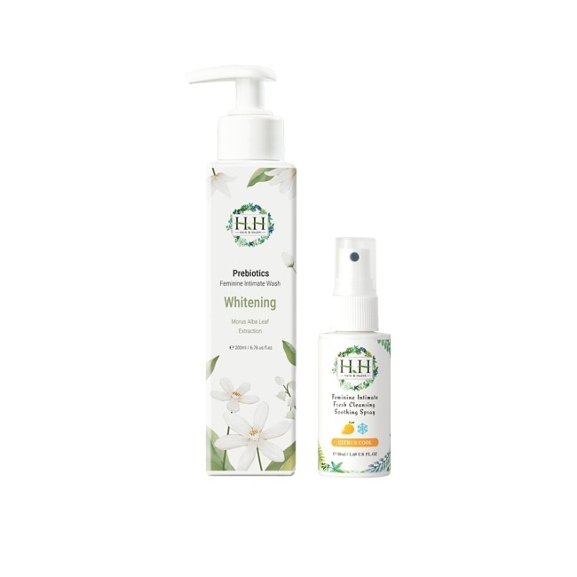 HH私密益生元潔淨露200ml(桑白葉嫩白)+私密舒緩噴霧50ml(柑橘涼感) image