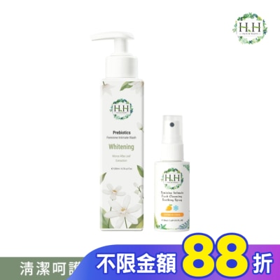HH HH私密益生元潔淨露200ml(桑白葉嫩白)+私密舒緩噴霧50ml(柑橘涼感)