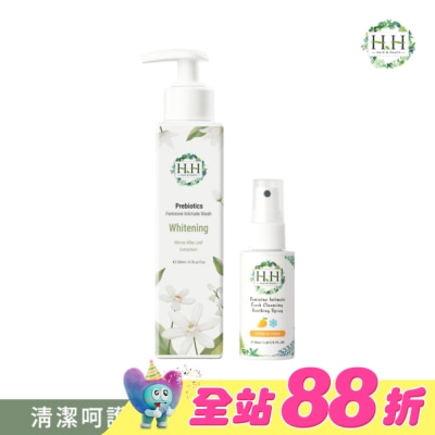 HH - HH私密益生元潔淨露200ml(桑白葉嫩白)+私密舒緩噴霧50ml(柑橘涼感)