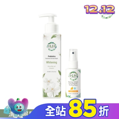 HH HH私密益生元潔淨露200ml(桑白葉嫩白)+私密舒緩噴霧50ml(柑橘涼感)