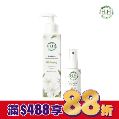 HH HH私密益生元潔淨露200ml(桑白葉嫩白)+私密舒緩噴霧50ml(柑橘涼感)