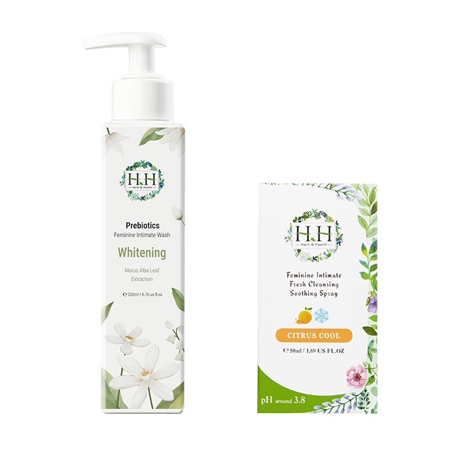 HH益生元私密潔淨露x1(橙花嫩白)+HH私密植萃舒緩噴霧x1(柑橘涼感)