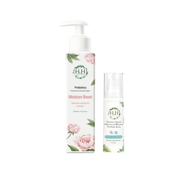 HH私密益生元潔淨露200ml(復活草滋潤)+私密經期舒緩噴霧PLUS 30ml(樹影微風)